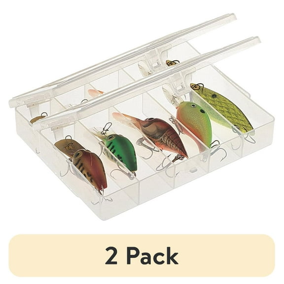 (2 pack) Plano Five-Compartment StowAway 3400 Utility Box, 6.5"L x 4"W x 1.13"H