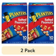 (2 pack) Planters Salted Peanuts 10-1 oz. Bags
