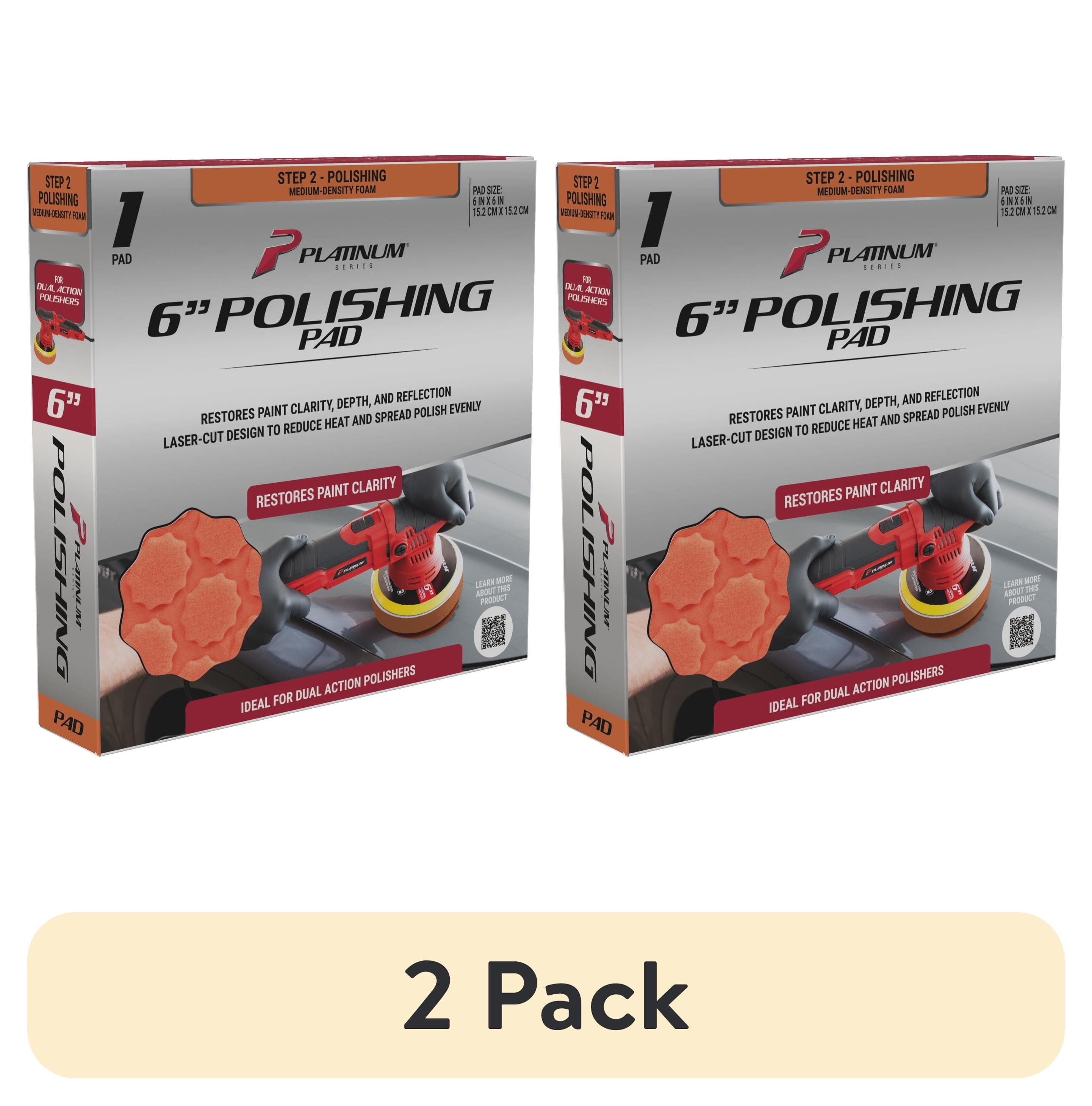 (2 pack) Platinum Series Dual Action Polisher Polishing Pad, 6 inch, 1 Pad