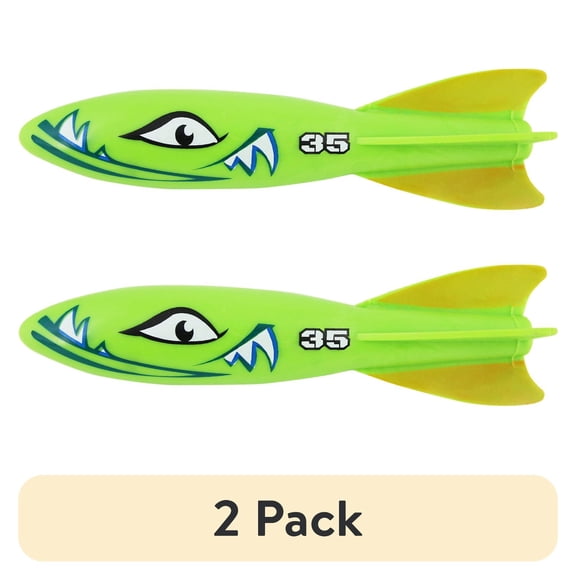 (2 pack) Play Day Diving Torpedoes 4-Pack Kids Pool Dive Toys Underwater Summer Family Fun, Ages 3