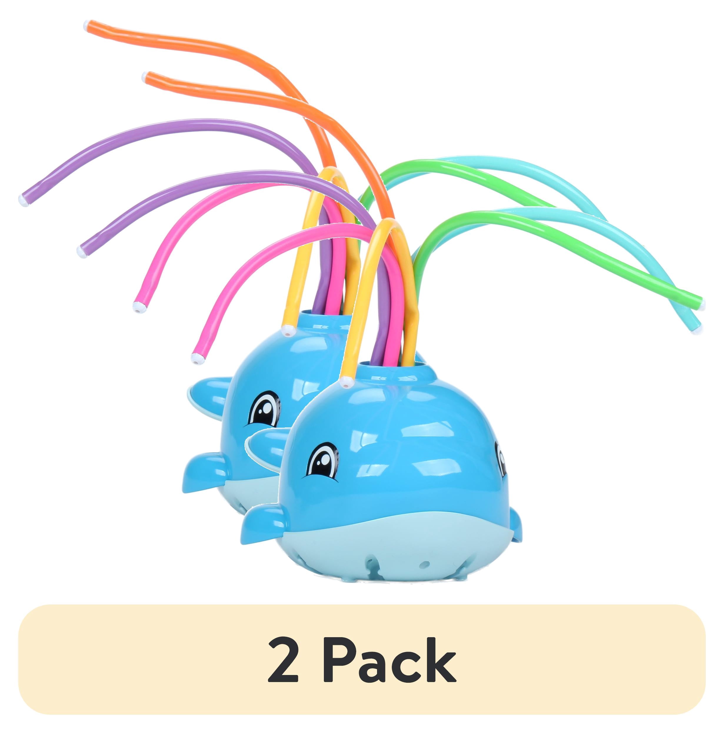 (2 pack) Play Day Whale Sprinkler with Colorful Water Tubes for Kids