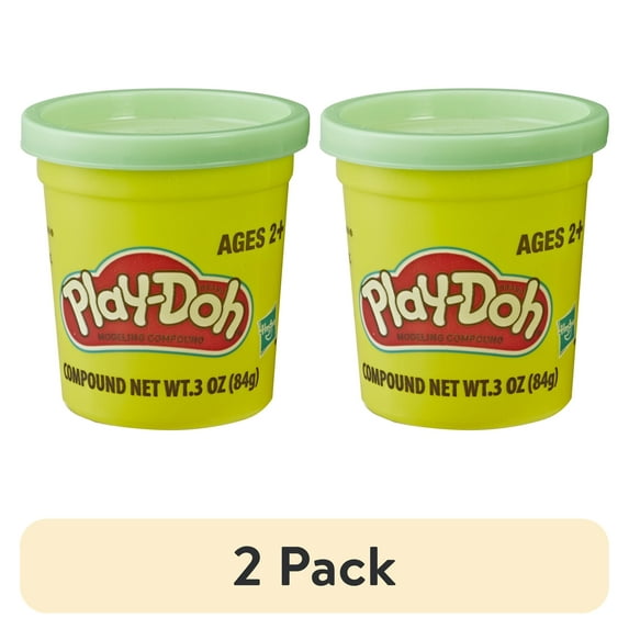 (2 pack) Play-Doh Single Can Mint Green Modeling Compound, 3 Ounces Can, Classroom Supplies, Preschool Crafts