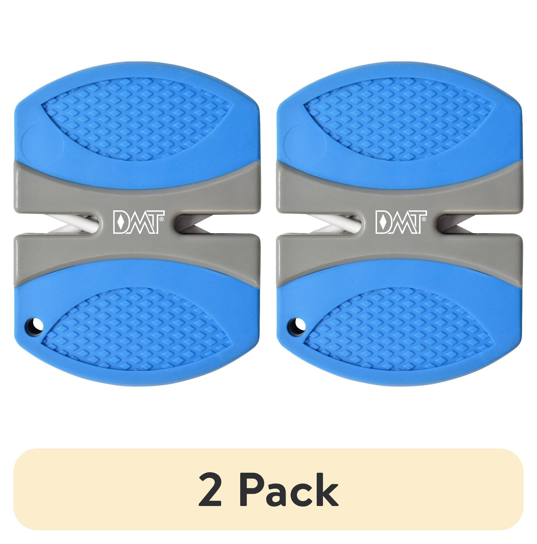 (2 pack) DMT PocketSharp Coarse & Fine Knife Sharpener, Simplistic & Portable Sharpening / Secure-Grip Nonslip Control Pads / Included Beaded Lanyard Chain