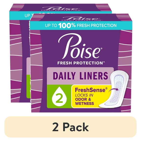 Poise Daily Incontinence Panty Liners, Very Light Absorbency