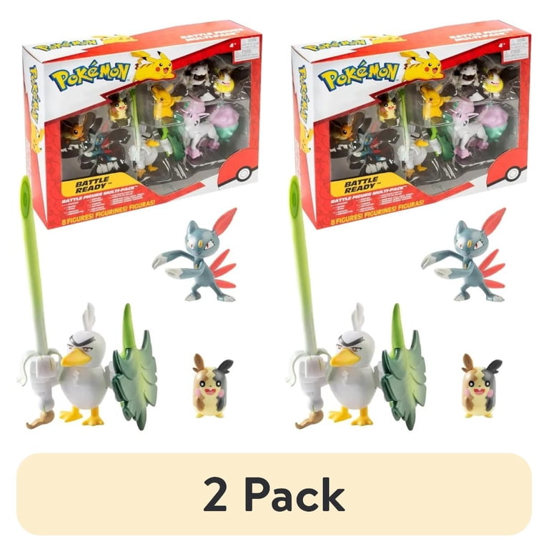 2 pack) Pokemon Battle Figure Multi Pack Toy Set, 8 Pieces