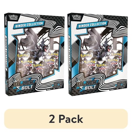 (2 pack) Pokemon TCG Scarlet & Violet 10.5 Black Bolt Binder Collection Box