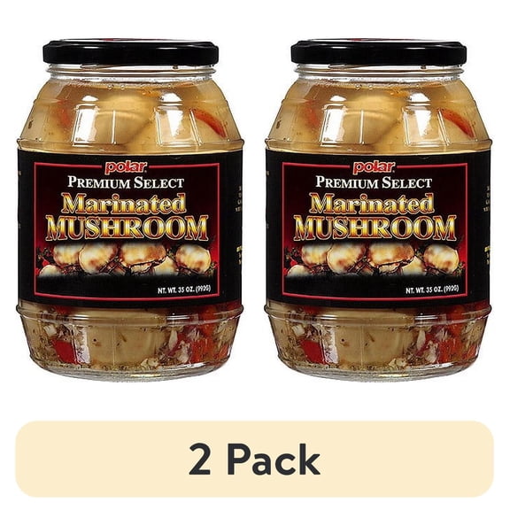 (2 pack) Polar Premium Select Marinated Mushrooms, 35 oz