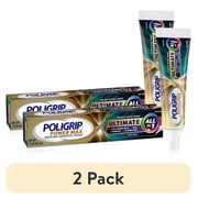 2 pack Poligrip Power Max Ultimate All-In-1 Denture Adhesive Cream, Zinc Free, 2.2 Oz