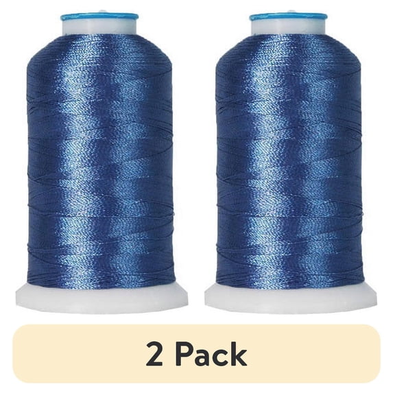 (2 pack) Polyester Machine Embroidery Thread by Threadart - No. 244 - Ocean Blue - 1000M - 220 Colors