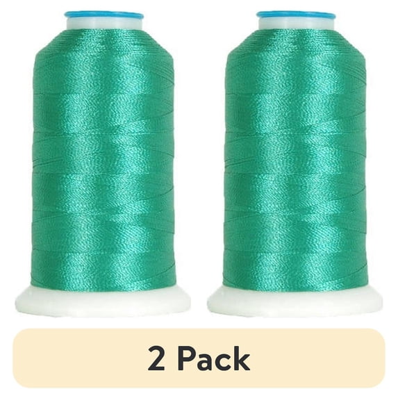(2 pack) Polyester Machine Embroidery Thread by Threadart - No. 355 - Teal - 1000M - 220 Colors