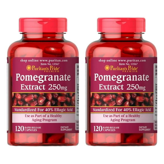 (2 pack) Pomegranate Extract 250 mg 120 Count by Puritan's Pride