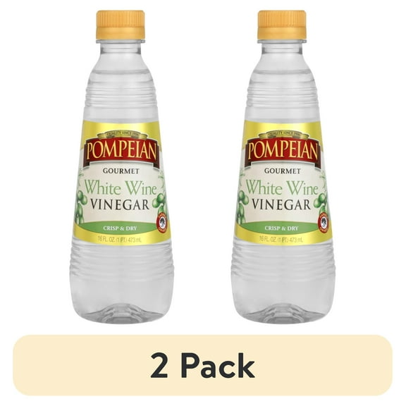 (2 pack) Pompeian White Wine Vinegar - 16 fl oz