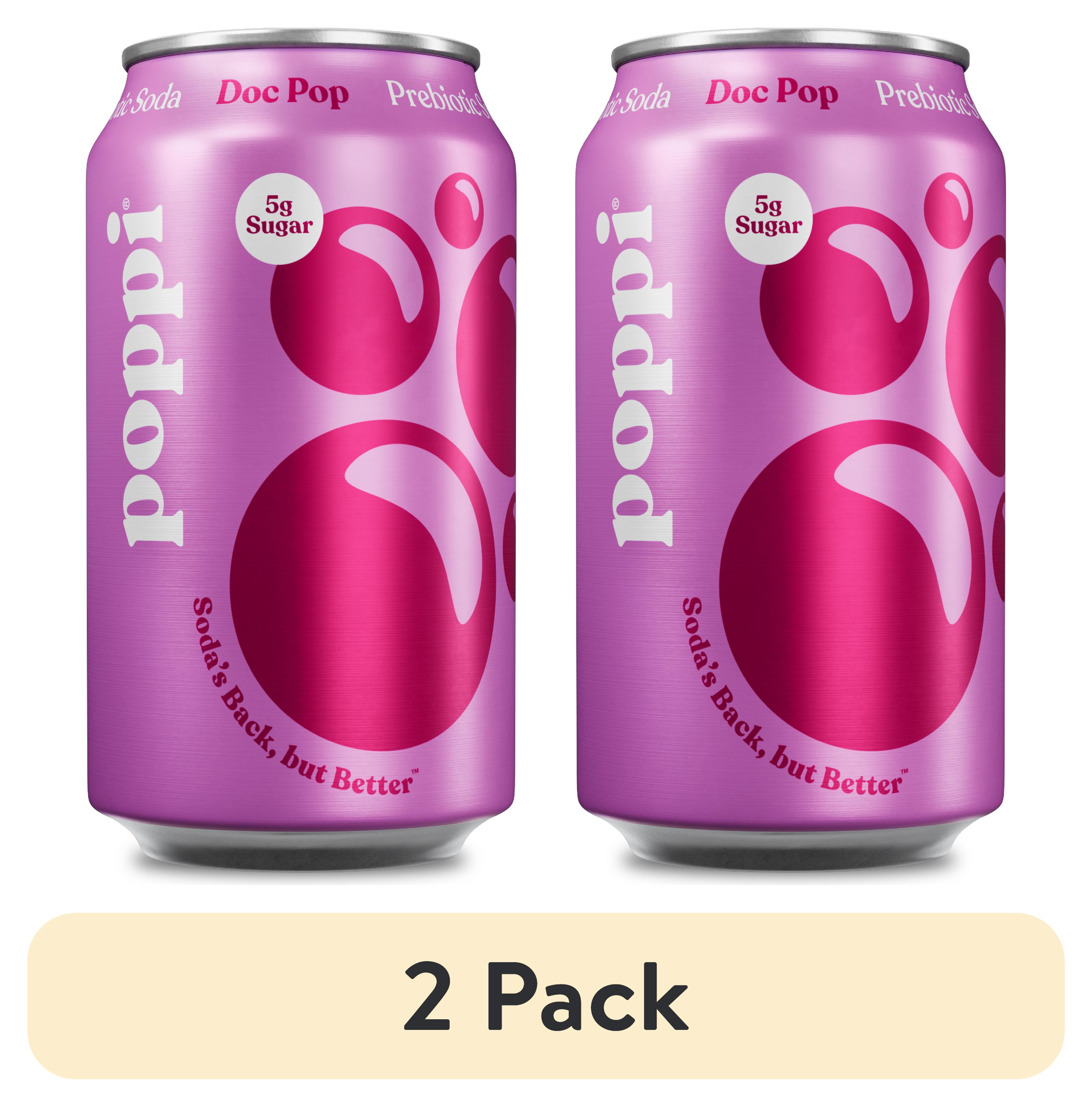 (2 pack) poppi Doc Pop Prebiotic Soda, 12 fl oz, 1 Pack Can