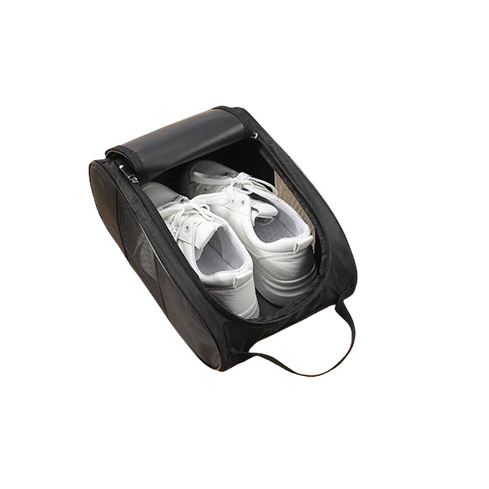 2 pack Portable Oxford Golf Shoes Bag, Sports Shoe Bag with Ventilation, Travel Shoes Bag, Shoes Storage Organizer with Zipper Closuren for Outdoor, Sports, Golf, Travel, Gem（only 2 bags）