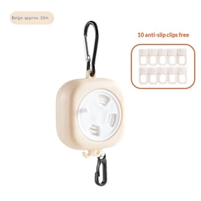 2 pack Portable Travel Clothesline Cord, Adjustable 10m Camping Clothes line, Laundry Drying Rope for Hotel Trip,Camping,Backyard,Outdoor/Indoor