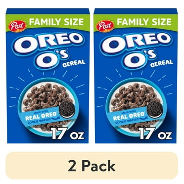 (2 pack) Post OREO O's Breakfast Cereal, Read-to-Eat, Crunchy 17 oz Box