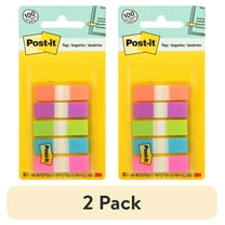 (2 pack) Post-it Page Marking Flags Dispenser, 5 Bright Colors, 20 Flags per Color, 100 Flags per Dispenser