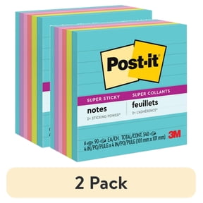 Post-it Full Adhesive Notes, 2x2, Energy Boost Collection, 25 Sheets ...