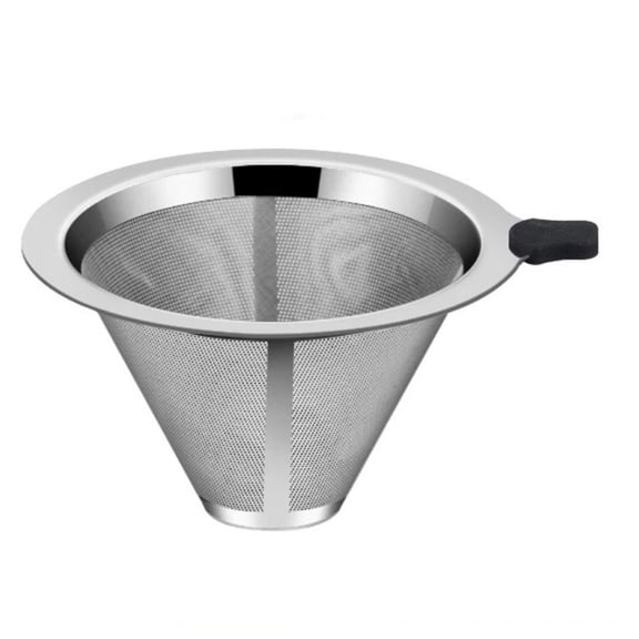 2 pack Pour Over Coffee Dripper Slow Drip Paperless Coffee Filter, 800 Mesh Stainless Steel Pour Over Coffee Maker for Single Cup Brew Reusable Cone Filter, Coffee Drip Cone, Fine Mesh Strainer