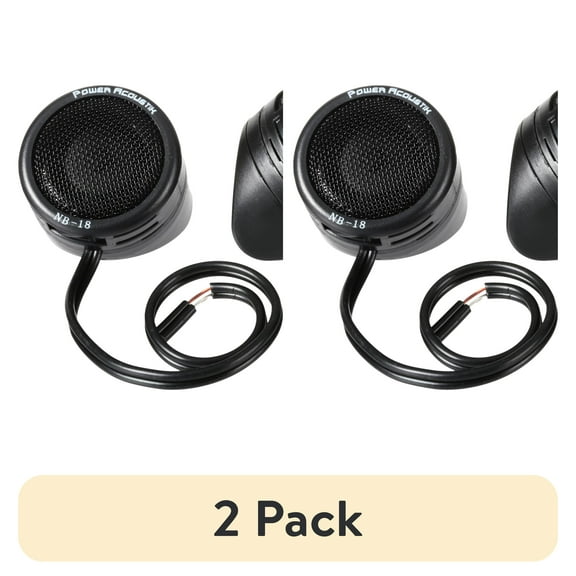 (2 pack) Power Acoustik NB-18 200 Watt Max Super Tweeter for Car Stereo, Niobium Micro Dome, Polypropylene Diaphragm (New)