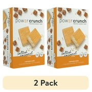 (2 pack) Power Crunch Original Protein Energy Bars, Salted Caramel, 1.4 oz, 5 Count