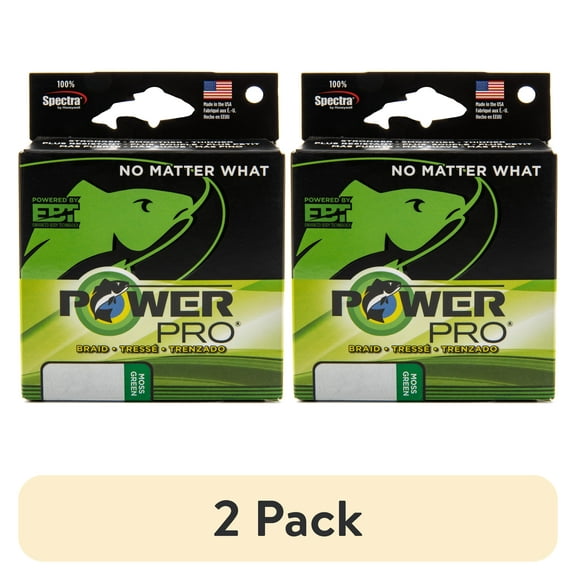 (2 pack) PowerPro Braided Fishing Line, 50lb x 300yd grn,  [21100500300E]