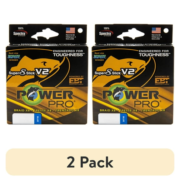 (2 pack) PowerPro Braided Fishing Line, Ppr Ssv2 15Lb 300Yd Blue,  [31500150300A]