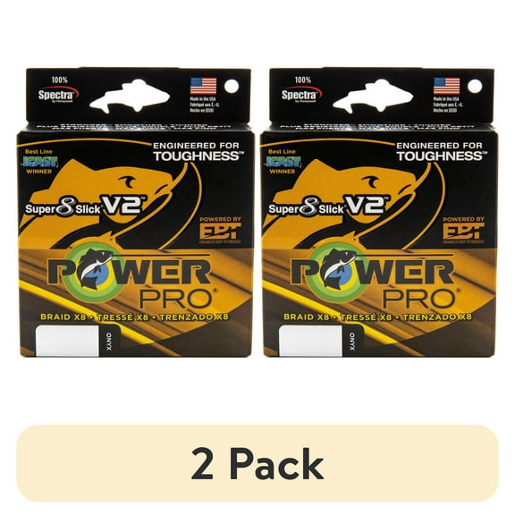 (2 pack) PowerPro Braided Fishing Line, Ppr Ssv2 20Lb 300Yd Onyx,  [31500200300X]