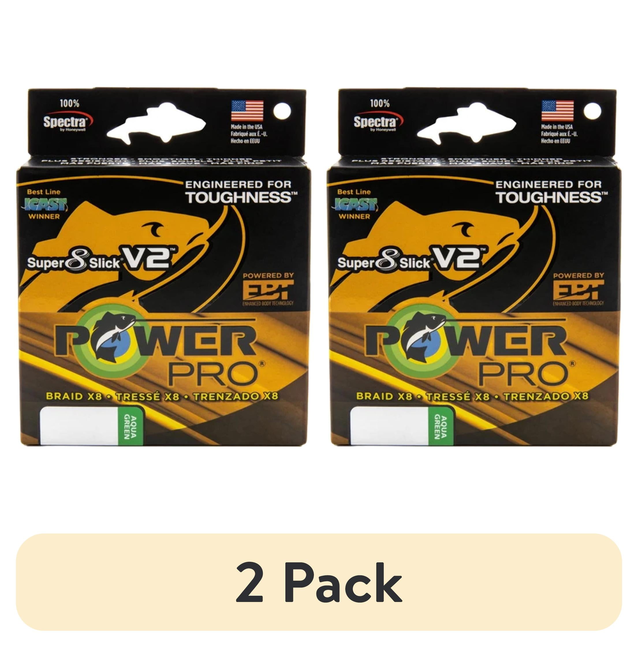 (2 pack) PowerPro Braided Fishing Line, Ppr Ssv2 50Lb 150Yd Aquagrn,  [31500500150C]