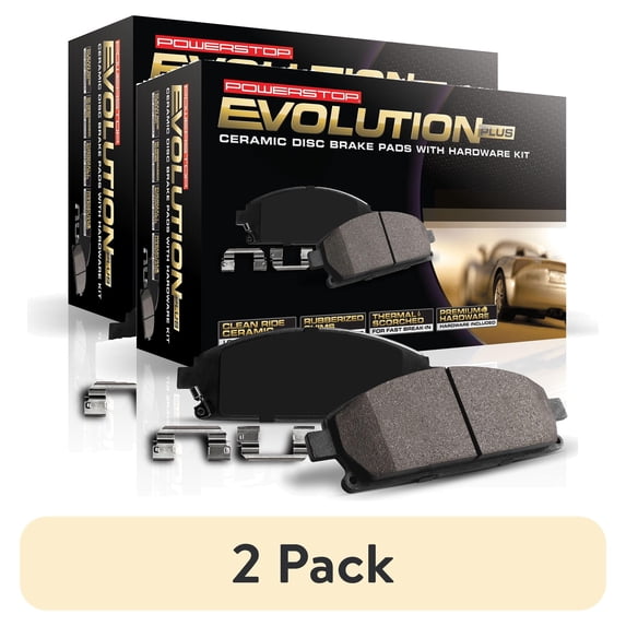 (2 pack) PowerStop Rear Z17 Evolution Ceramic Brake Pads with Hardware 17-1057 For Chrysler 300 2005-2022, Dodge Challenger 2009-2022, Dodge Charger 2006-2023, Dodge Magnum 2005-2008