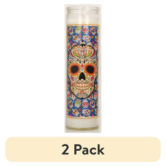(2 pack) Prayer Candle All Saints Blue, 8 Inch