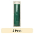 thumbnail image 1 of (2 pack) Prayer Candle Clear Glass Green Wax, 8 Inch, 1 of 7