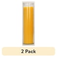 thumbnail image 1 of (2 pack) Prayer Candle Clear Glass Yellow Wax, 8 Inch, 1 of 7