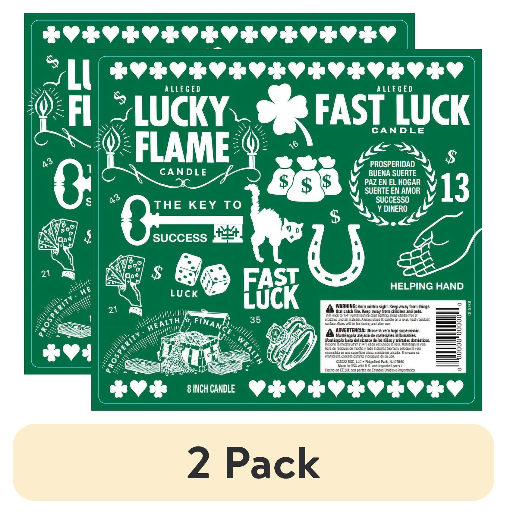 (2 pack) Prayer Candle Sacred Lucky Flame, 8 Inch