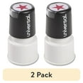 thumbnail image 1 of (2 pack) Pre-Inked/Re-Inkable STAR Round Message Stamp - Red, 1 of 6