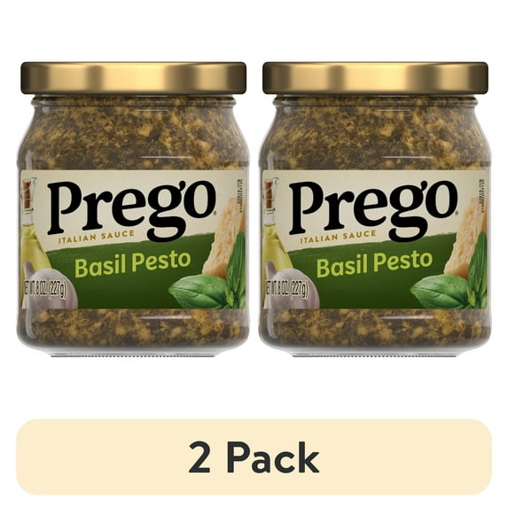 (2 pack) Prego Basil Pesto Sauce, 8 oz Jar