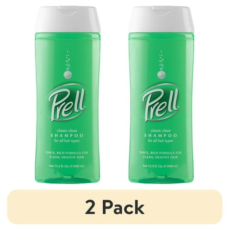 (2 pack) Prell Classic Clean Shampoo for All Hair Types, 13.5 fl oz (Pack of 4)