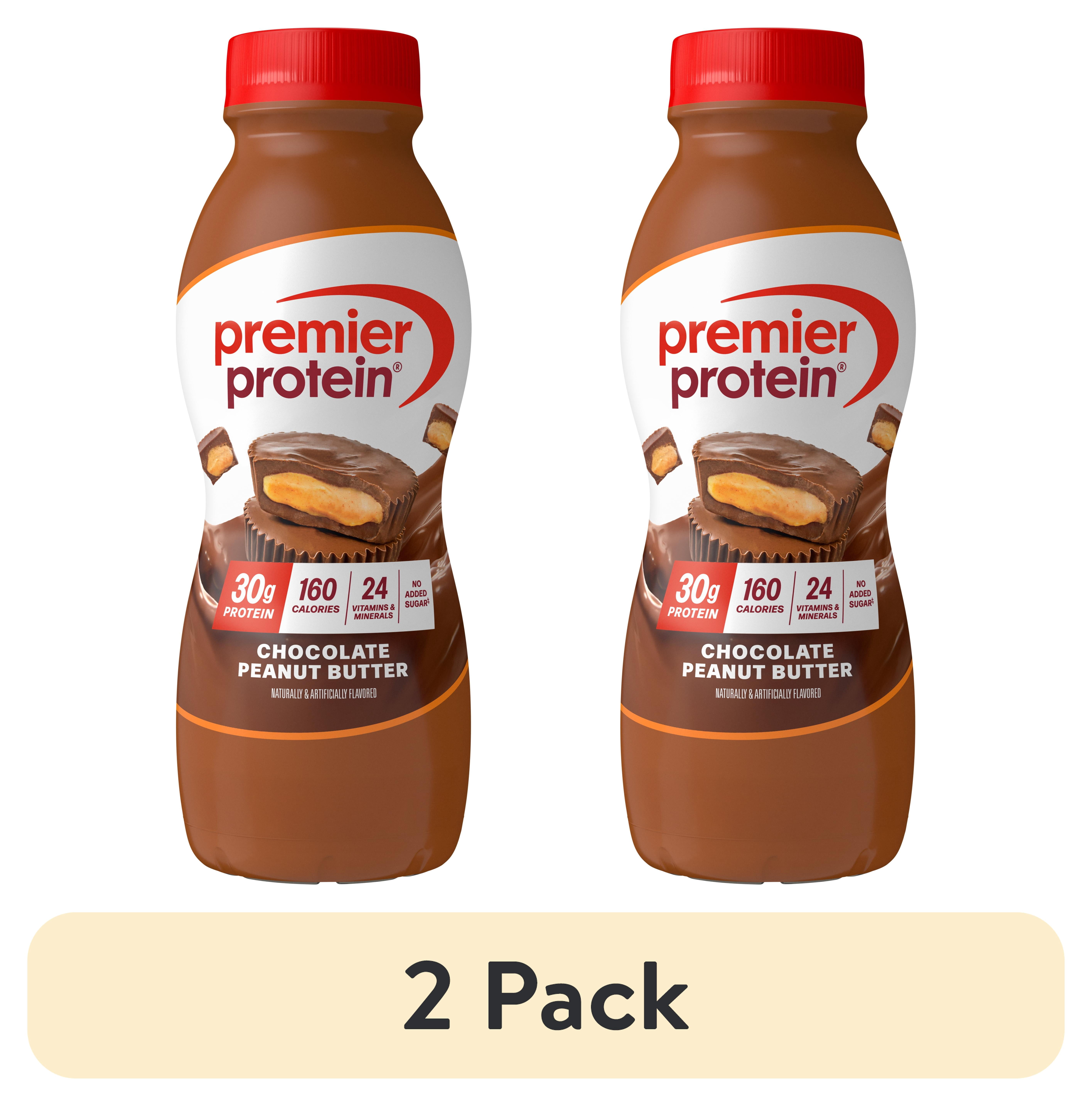 (2 pack) Premier Protein Shake, Chocolate Peanut Butter, 30g Protein, 11.5 fl oz, 1 Ct