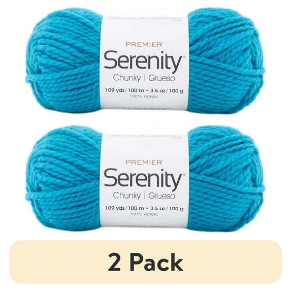 (2 pack) Premier Serenity Chunky Yarn-Teal