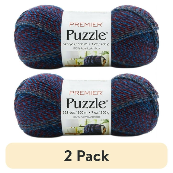 (2 pack) Premier Yarns - Puzzle Yarn - Backgammon - 7oz 328yds - 5 Bulky Weight - Acrylic