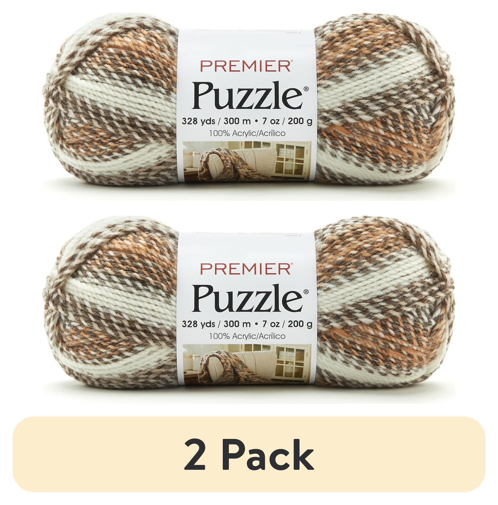 (2 pack) Premier Yarns Puzzle Yarn Crossword 7oz 328yds 5 Bulky