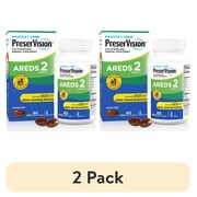 2 pack PreserVision AREDS 2 Eye Vitamins and Minerals with Lutein and Zeaxanthin with OCUsorb Softgels, 60 Count