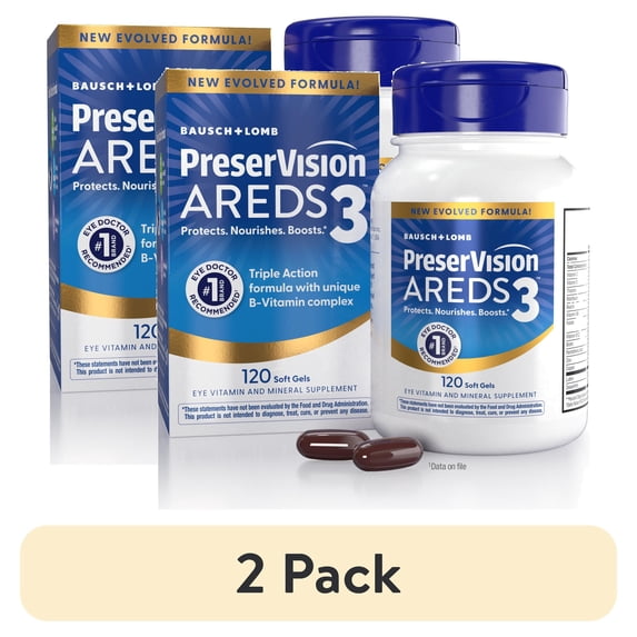 (2 pack) PreserVision AREDS 3 Softgels 120ct