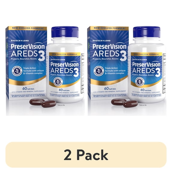 (2 pack) PreserVision AREDS 3 Softgels 60ct