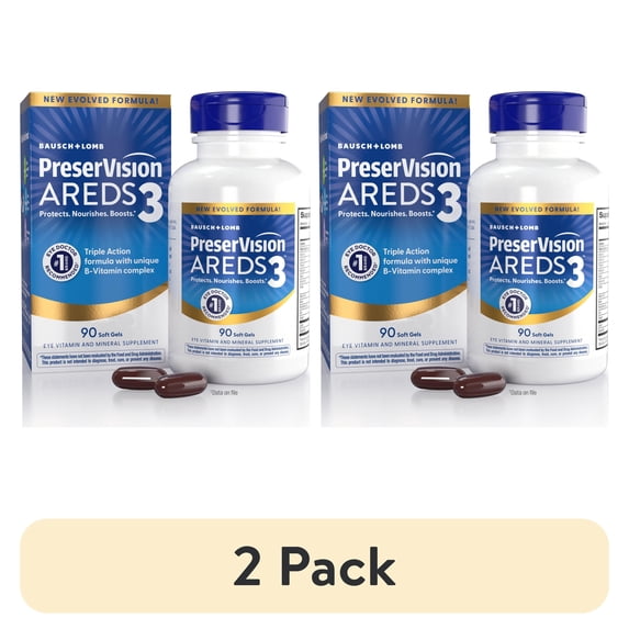 (2 pack) PreserVision AREDS 3 Softgels 90ct