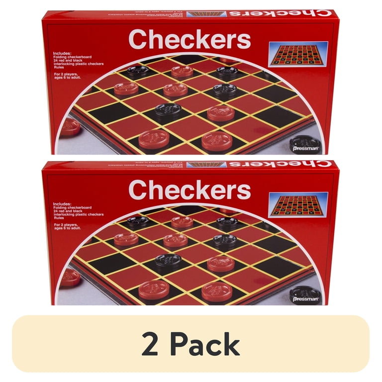 2 pack) Pressman Checkers (Folding Board) - Walmart.com