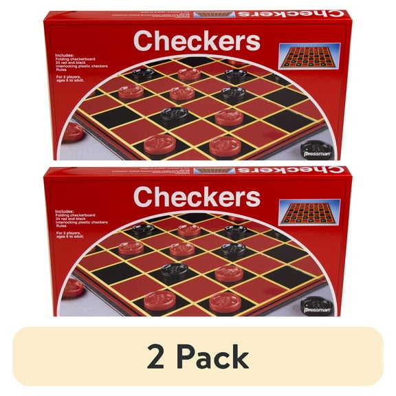 (2 pack) Pressman Checkers (Folding Board)