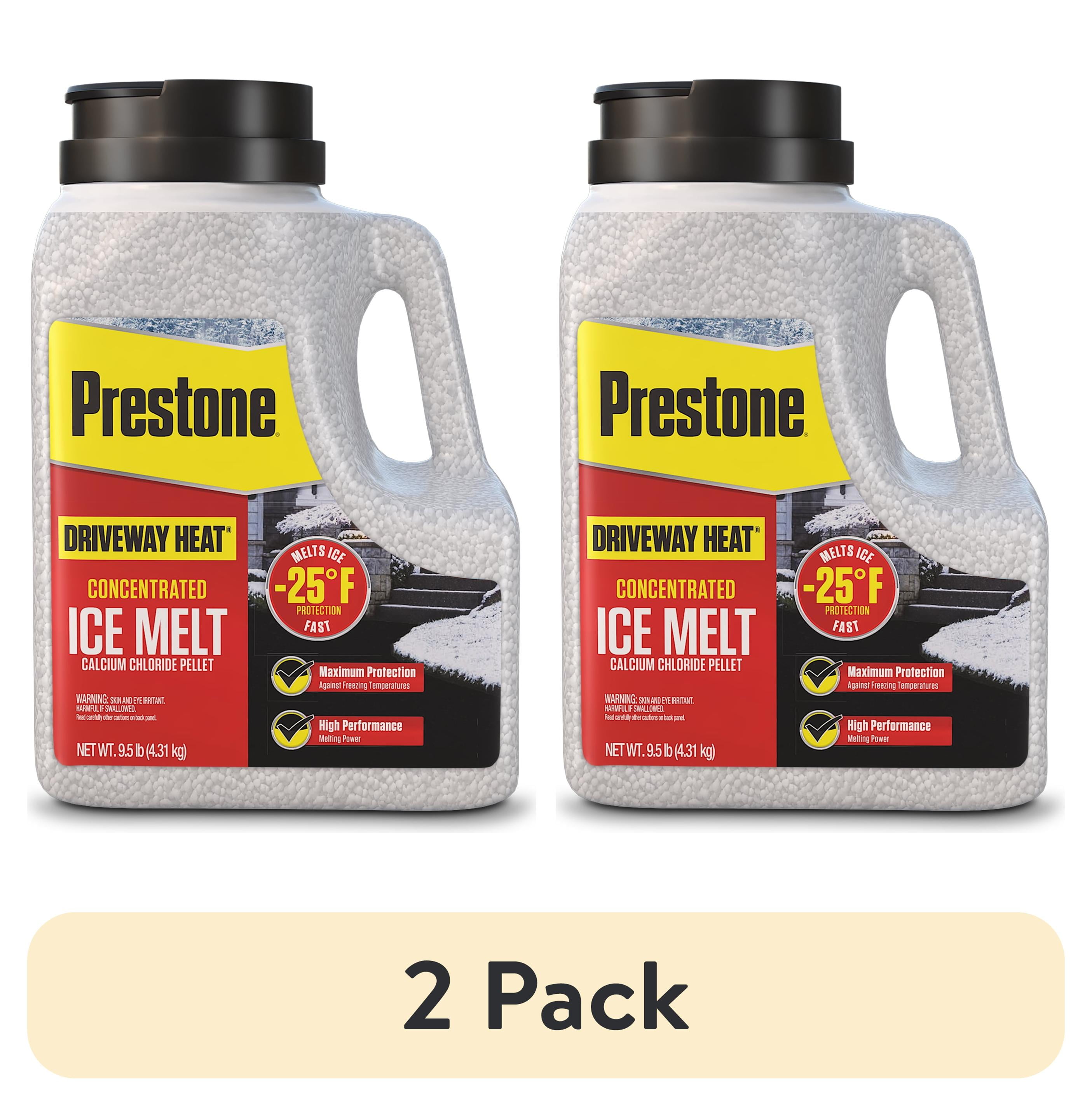 Prestone Driveway Heat 9.5 lb Calcium Chloride Pellets Ice Melt