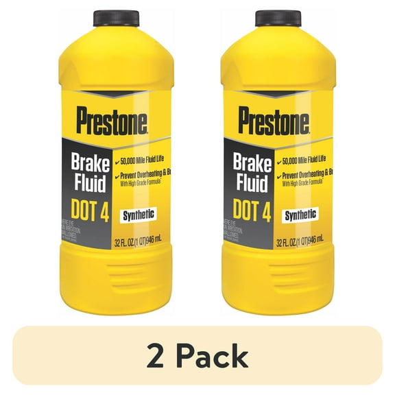 (2 pack) Prestone Dot 4 Brake Fluid 32 fl oz
