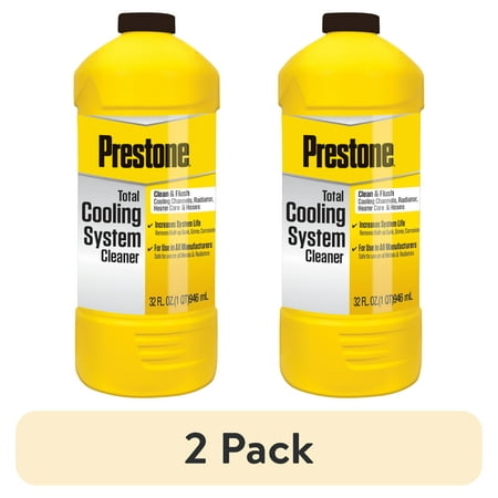 (2 pack) Prestone All Manufacturers Total Cooling System Cleaner for use in Cars and Trucks - 32 oz